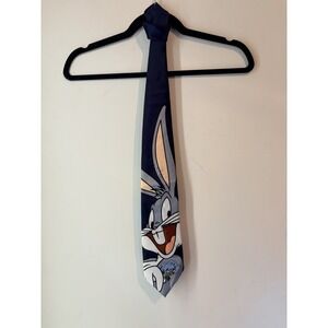 Vintage Looney Tunes‎ Stamp Collection Bugs Bunny Neck Tie 1997 USPS Warner Bros